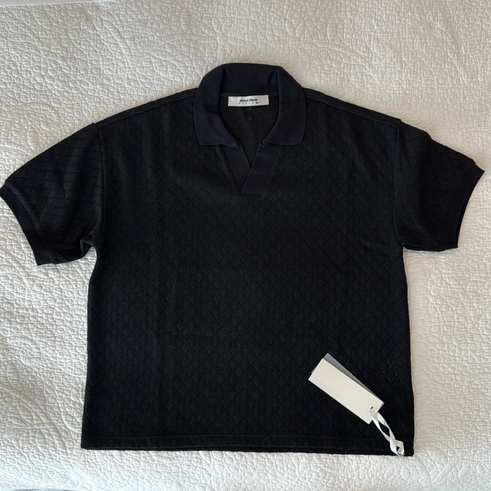About Blank knit polo